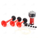 Kèn hơi 3 loa đỏ Viair (có rờ le) ( mô tơ E) VI-A10 24V