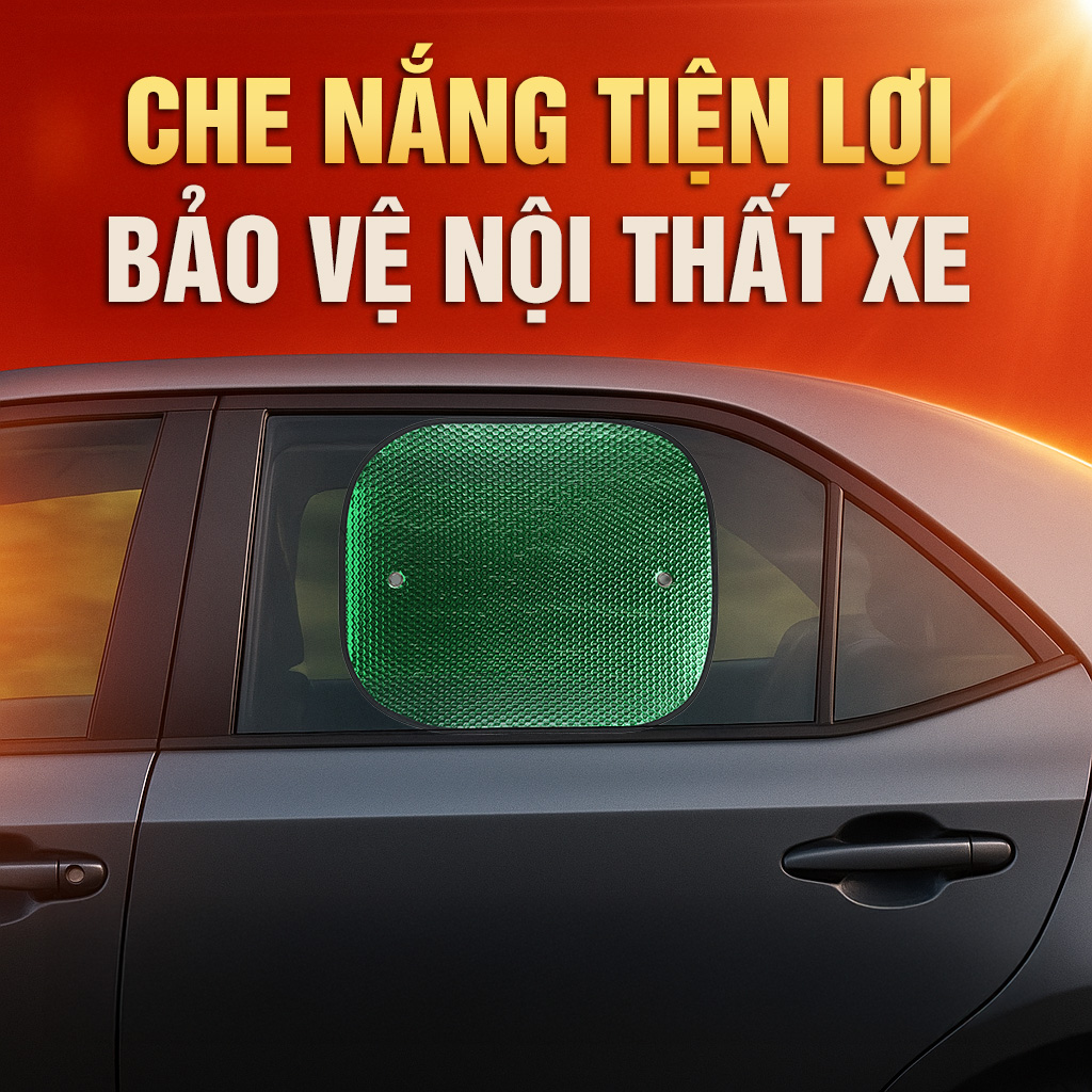 Che nắng xốp tròn lớn CIND (màu bạc/xanh) CD-C043 44*52CM 1SET/2PCS 