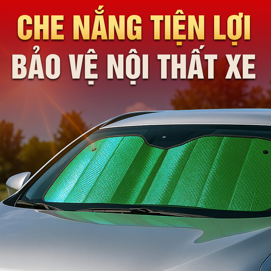 Che nắng xốp trước dài CIND (màu bạc/xanh) CD-F001 70*145CM