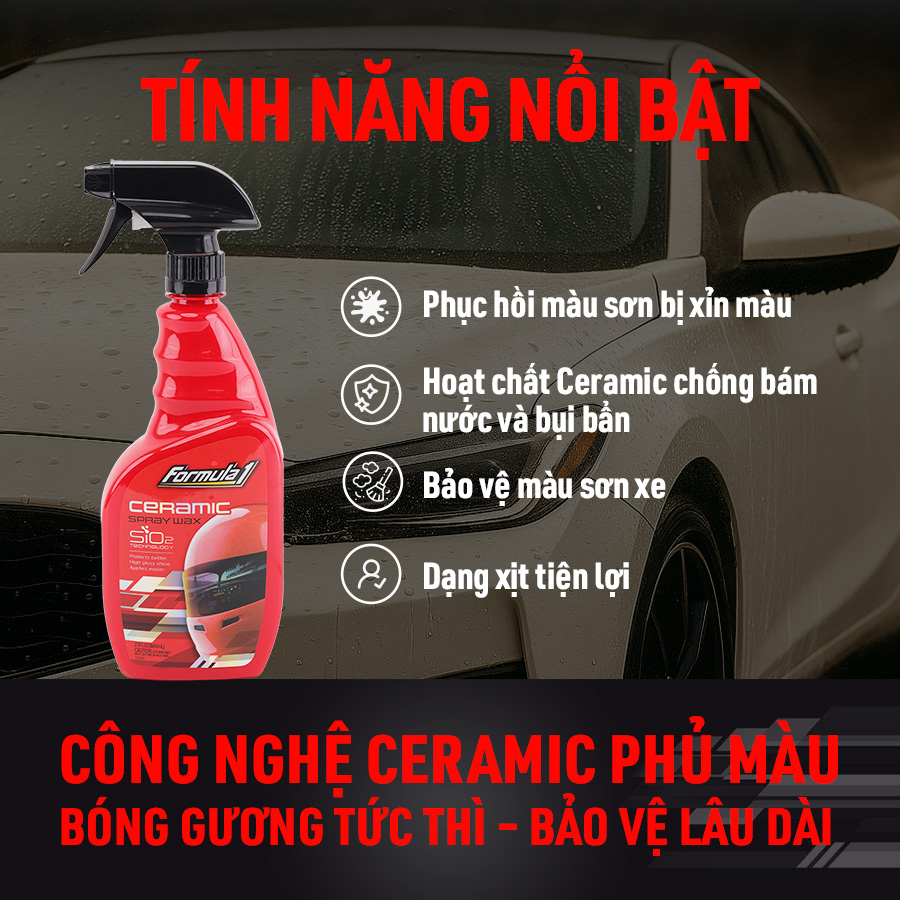 Đánh bóng sơn Ceramic dạng xịt Formula 1 (680ml) # 617022
