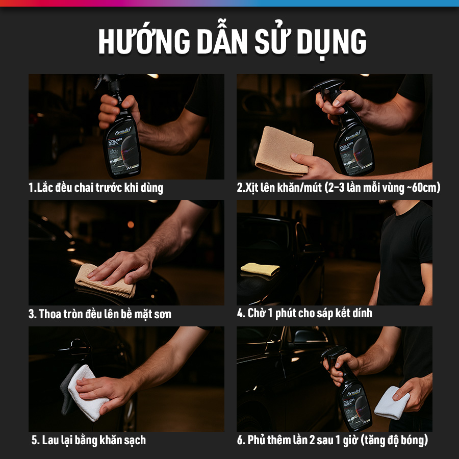 Đánh bóng sơn Ceramic dạng xịt màu đen Formula 1 (680ml) # 617945 (#617017)