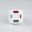 Đầu sạc 2 cổng USB+2 Type C PD20w BK365 trắng