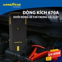 Bộ kích điện GOODYEAR GY-5358 12V 12000mAh - 670A - 44.4Wh - 3.0A mặt đồng hồ điện tử