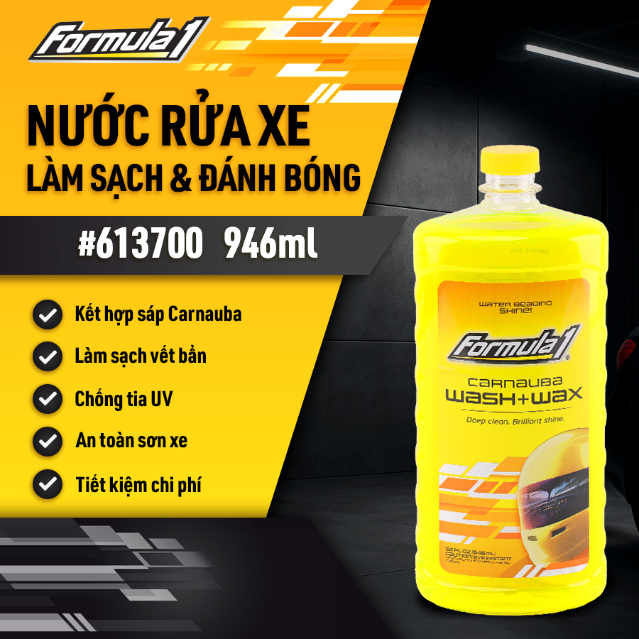 Nước rửa xe có chất đánh bóng Formula 1 ( Wash & wax ) 946ML #613700