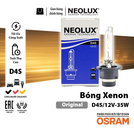 [BDNLXXN35WNX4S] Bóng Xenon D4S 35W P32D-5 4X1 NX4S Hiệu Neolux 4300K / 3200lm  NX4S Hiệu NEOLUX