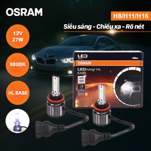 [BDOLEDF6211CW] Bóng Led Grass H11-H8-H16 F6211CW 12V 30W 6000K 2 bóng/hộp Hiệu Osram