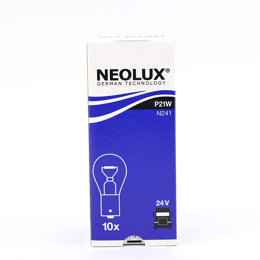Bóng đèn sau S25 1 tim (TRẮNG) 24V 21W (BA15S) chân thẳng N241 Hiệu NEOLUX