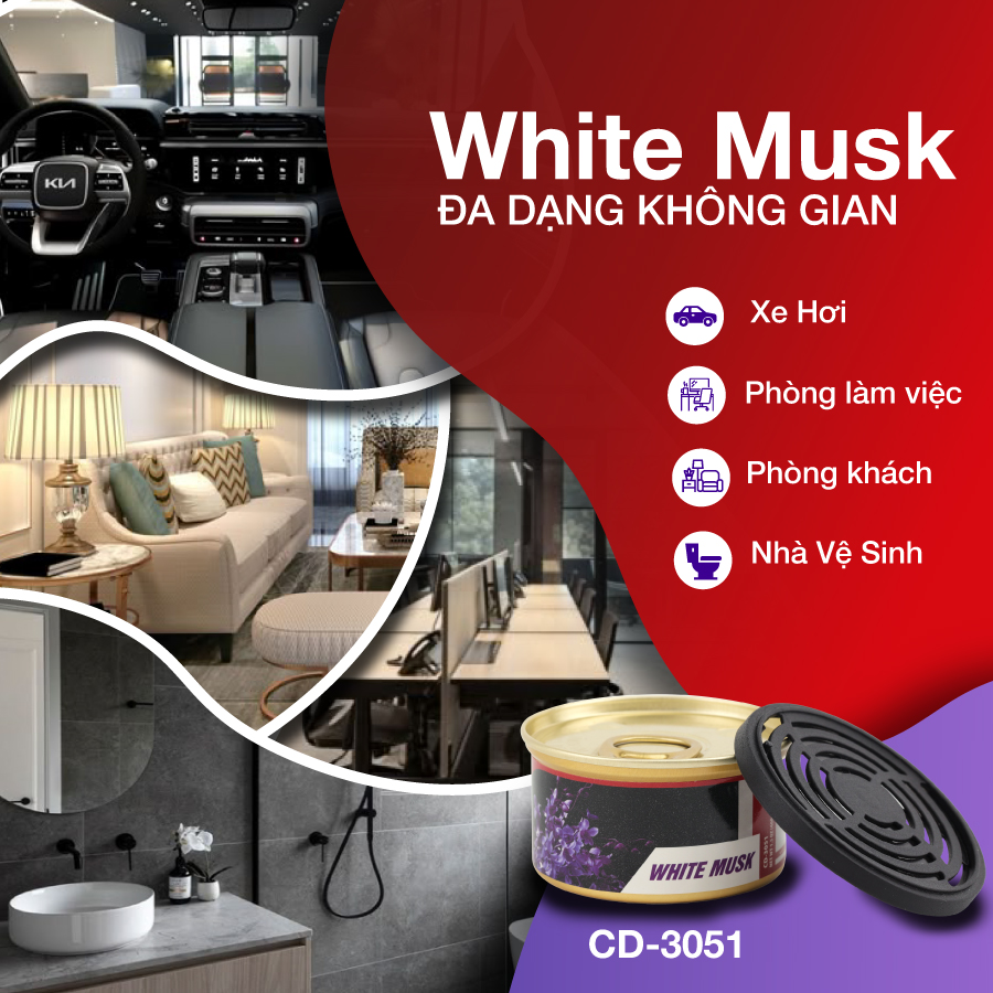 Hộp thơm CIND 40g CD-3051 WHITE MUSK