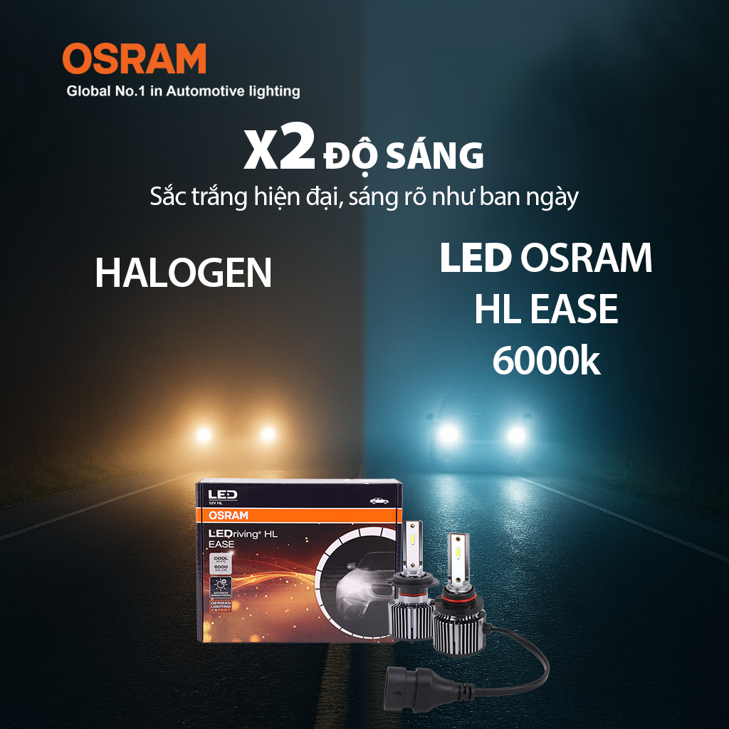 Bóng Led Grass 9005-9006 (HB3-HB4) F9005/6CW 12V 30W 6000K 2 bóng/hộp Hiệu Osram