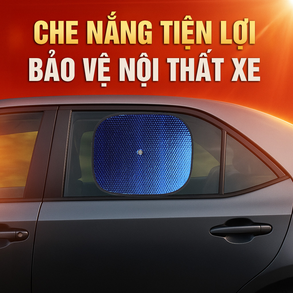 Che nắng xốp tròn nhỏ CIND (màu bạc/Lam) CD-C044 36*44CM 1SET/2PCS 