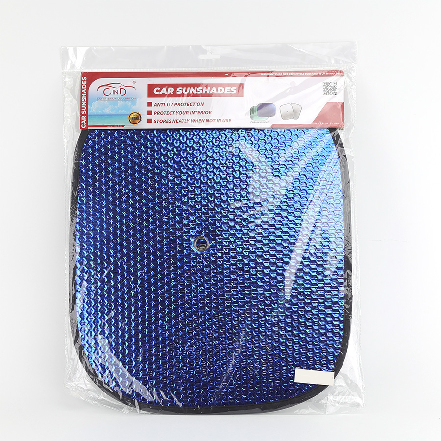 Che nắng xốp tròn nhỏ CIND (màu bạc/Lam) CD-C044 36*44CM 1SET/2PCS 