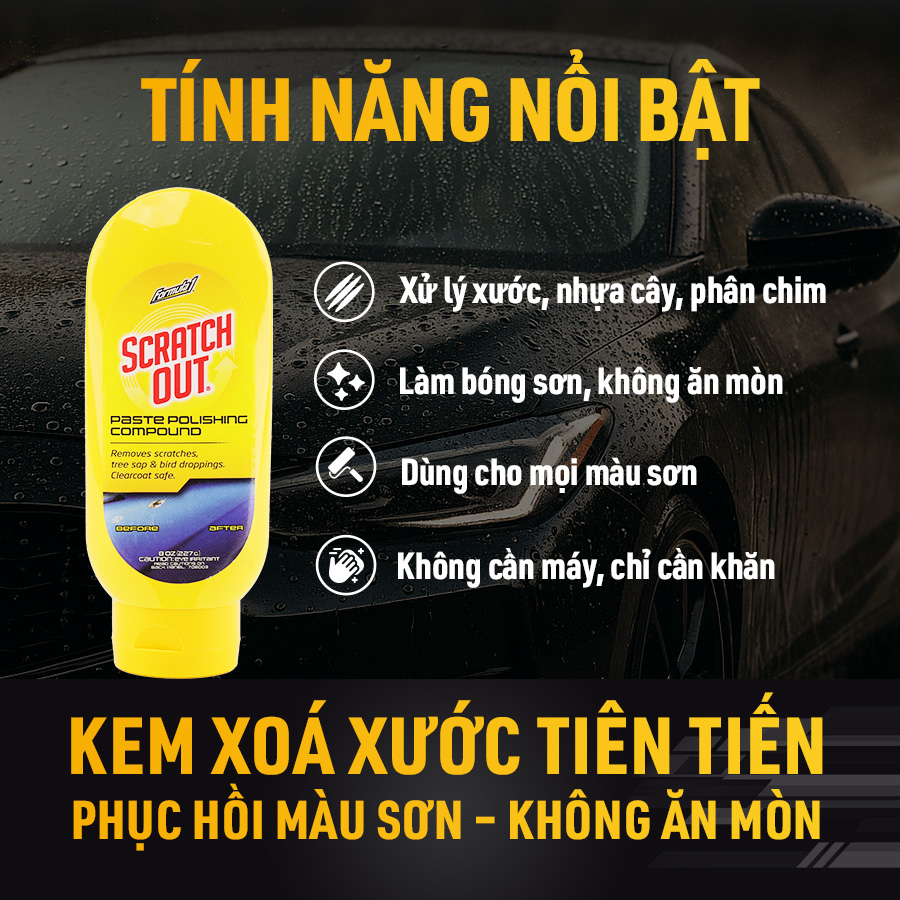 Chất loại bỏ vết trầy xước Formula 1 (Scratch Out Paste Polishing) (227g) # 613191