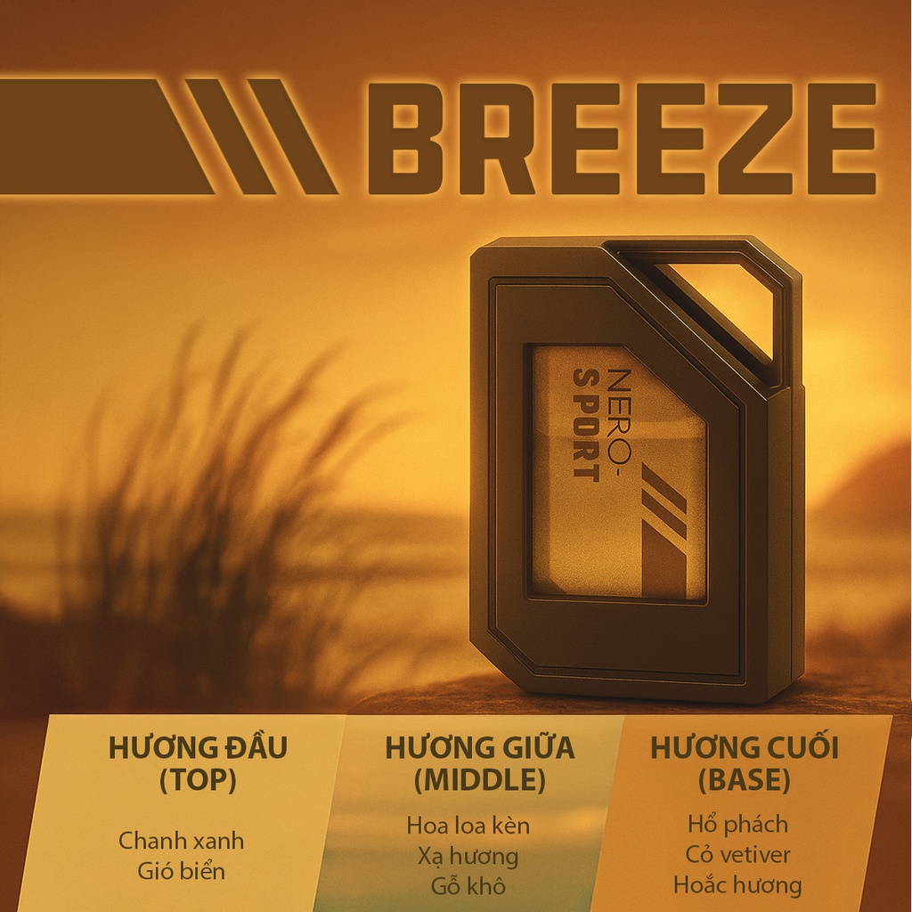 Dầu thơm NO.360-3 2in1(treo kính+ghim máy lạnh) 2.5g BREEZE