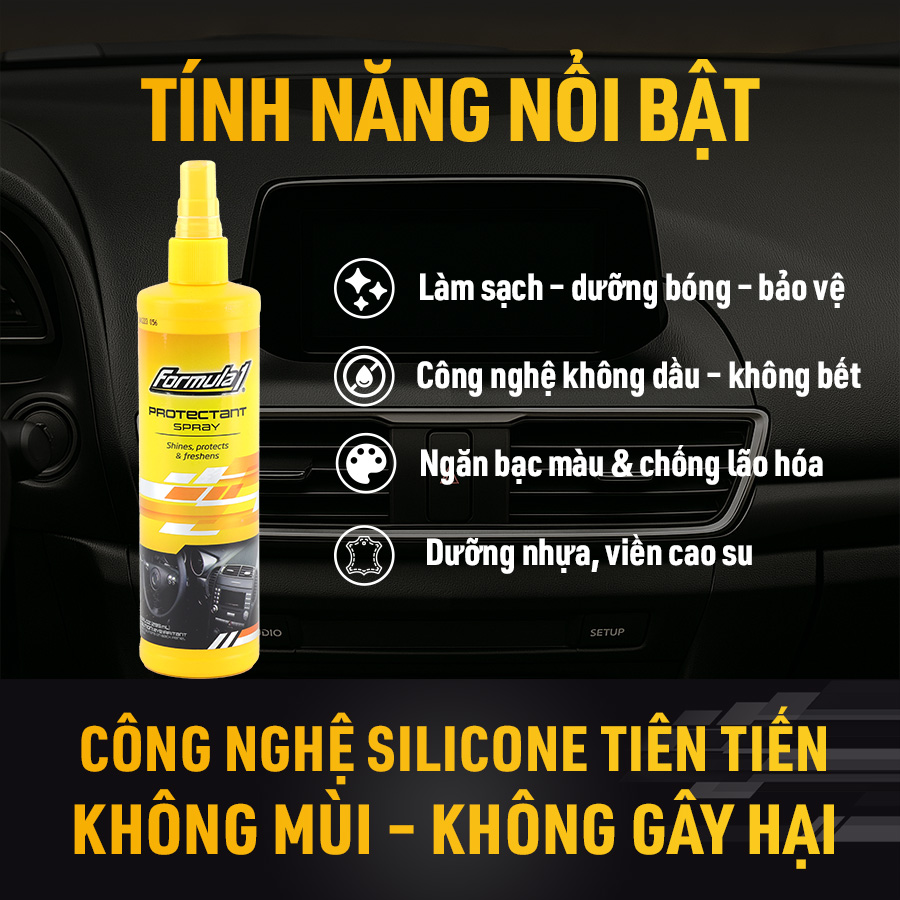 Chất bảo vệ táp lô khử mùi Formula 1 (Protectant ) (295ml) # 615006