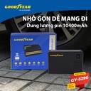 Bộ kích điện+bơm hơi Goodyear GY-5296 12V 10400mAh - 400A - 38.48Wh-2.6A 150PSI-21L/min mặt đồng hồ điện tử
