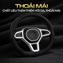 Bao vô lăng CIND PU+TPE kiểu D E011D Size M đen/đen