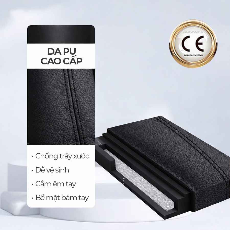 Bao vô lăng CIND PU+TPE TP990 size M đen