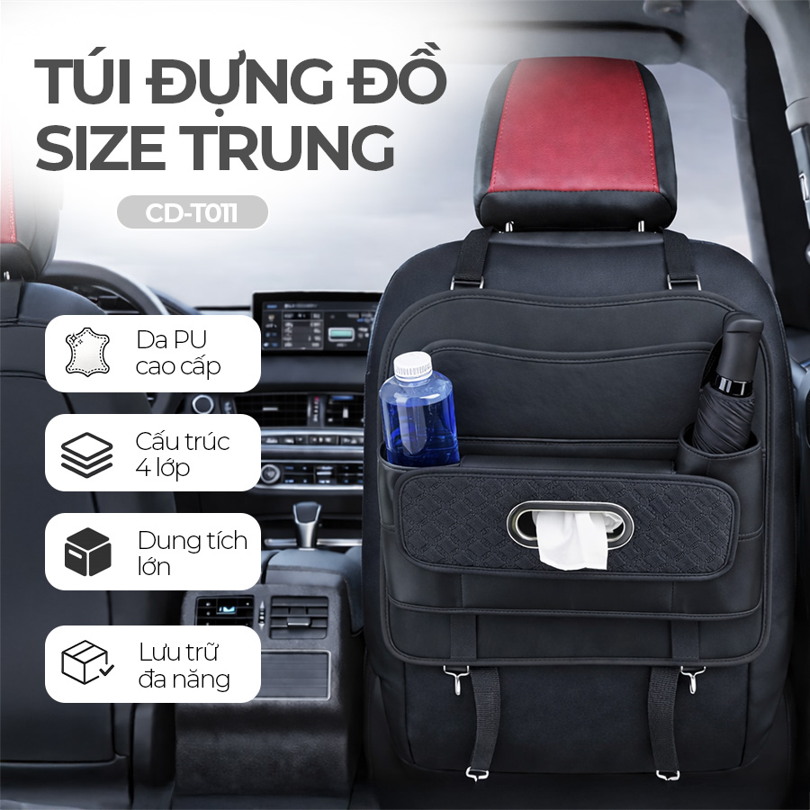 CIND CD-T011 (Đen) Túi đựng đồ size trung (kiểu gấp gọn)