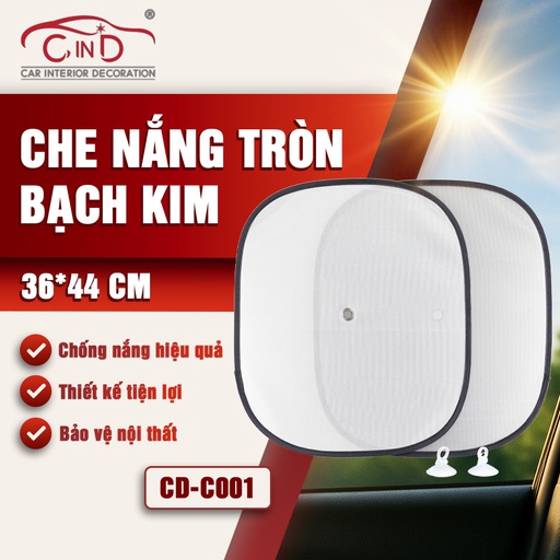 [CNLXCDC001] Che nắng tròn bạch kim CIND CD-C001 36*44CM